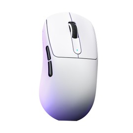 ATTACK SHARK V5 Wireless Gaming Mouse with 42000 DPI -PAW3950 MAX Sensor -55g Ultra-Lightweight-Nordic 52840 MCU,Wired/BT/2.4GHz Wirelss Programmable Mouse for PC/Mac (White)