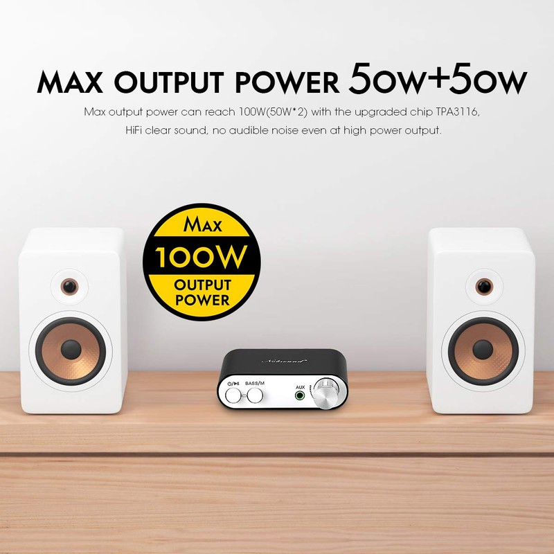 Nobsound NS-10G Bluetooth 5.0 2 Channel Power Amplifier HiFi Stereo