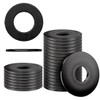 YOYEAH Pack of 25 Washers M12 Black, Stainless Steel A2