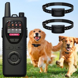 Wireless Dog Fence for 2 Dogs, Electric Dog Fence, Outdoor Portable Pet Containment System with Remote Training Collar, Adjustable Trength and Collar for Big Medium Small Dogs