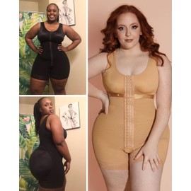 SHAPELLX Shapewear for Women Tummy Control Thigh Slimmer Butt Lifter Body Shaper Post Surgery Compression Garment