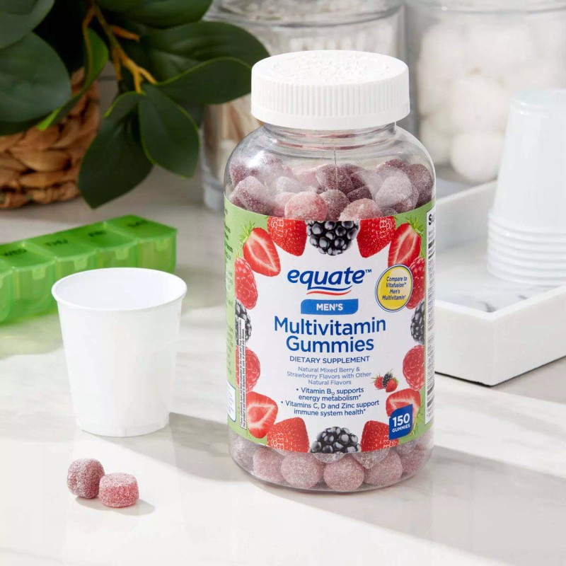 Equate Men's Multivitamin Gummies for General Health, Mixed Berry, 150