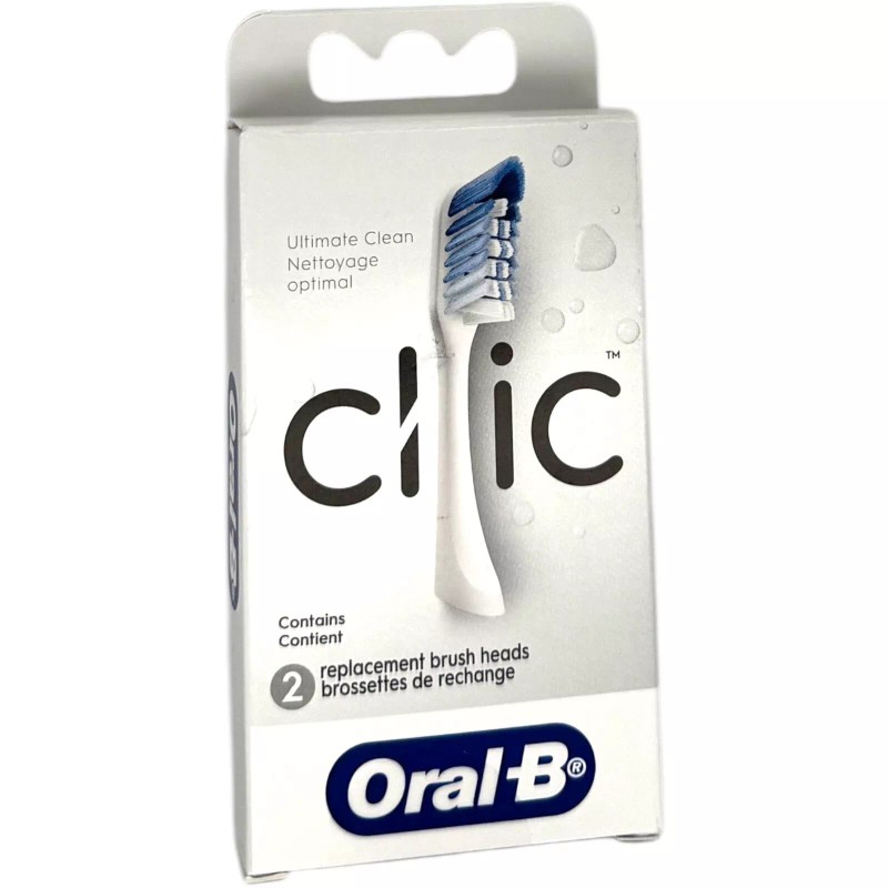 Oral-B Clic Ultimate Clean Replacement Brush Heads 2 Count Refill