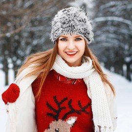 Lewtemi 4 Pcs Unisex Distressed Balaclava Winter Warm Knitted Beanie Outdoor Fuzzy Winter Hat Knit Beanie Cap for Men Women (Fresh Color)