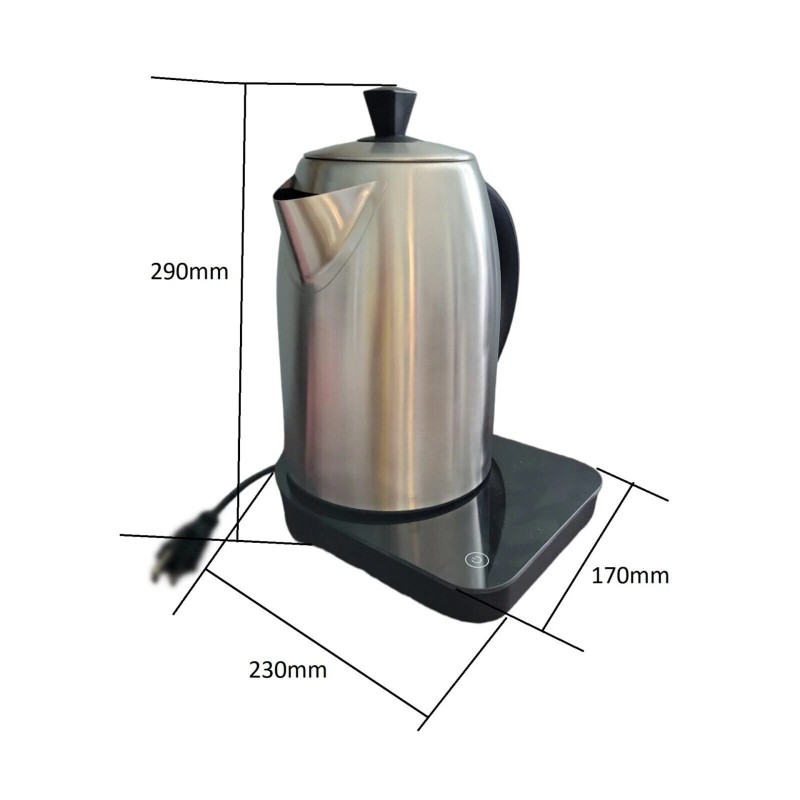 rattleware Cupping Kettle, 1.7L, 220V, Stainless Steel