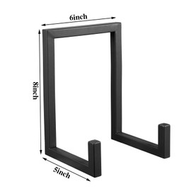 Sweetude 2 Pcs Large Plate Stands for Display Metal Frame Plate Holder Display Stand Decorative Table Top Easels for Picture, Book, Platter, Photo Easel(Black,8 Inch)