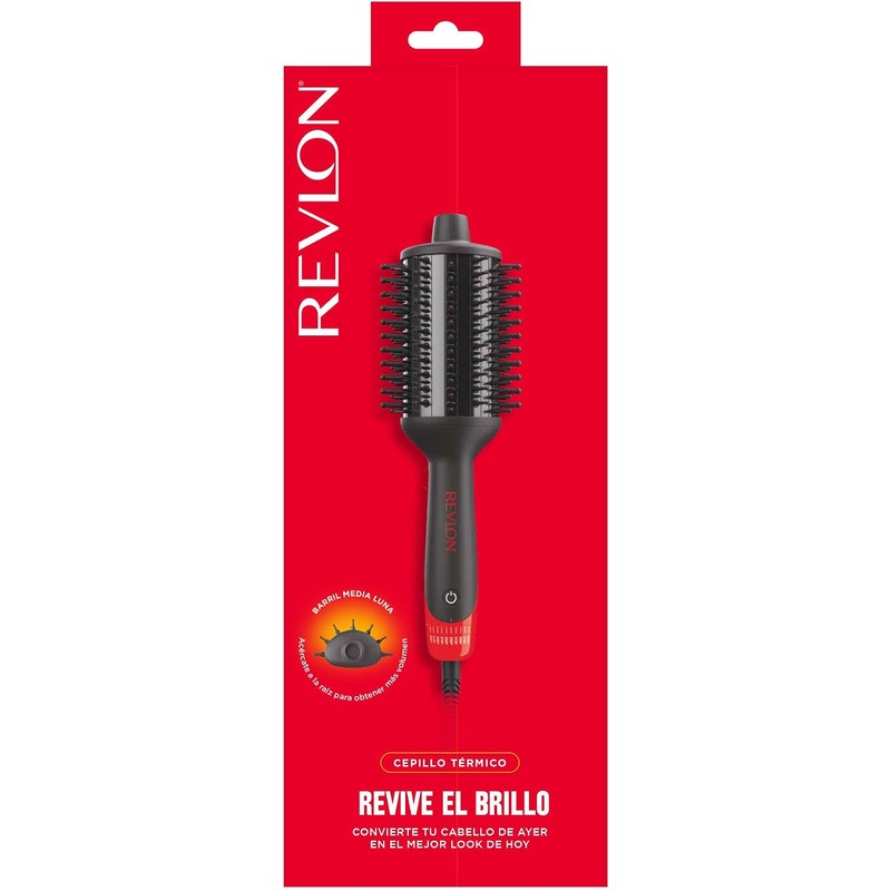 Revlon Cepillo Térmico Estilizador Half Moon para Cabello con Cerdas