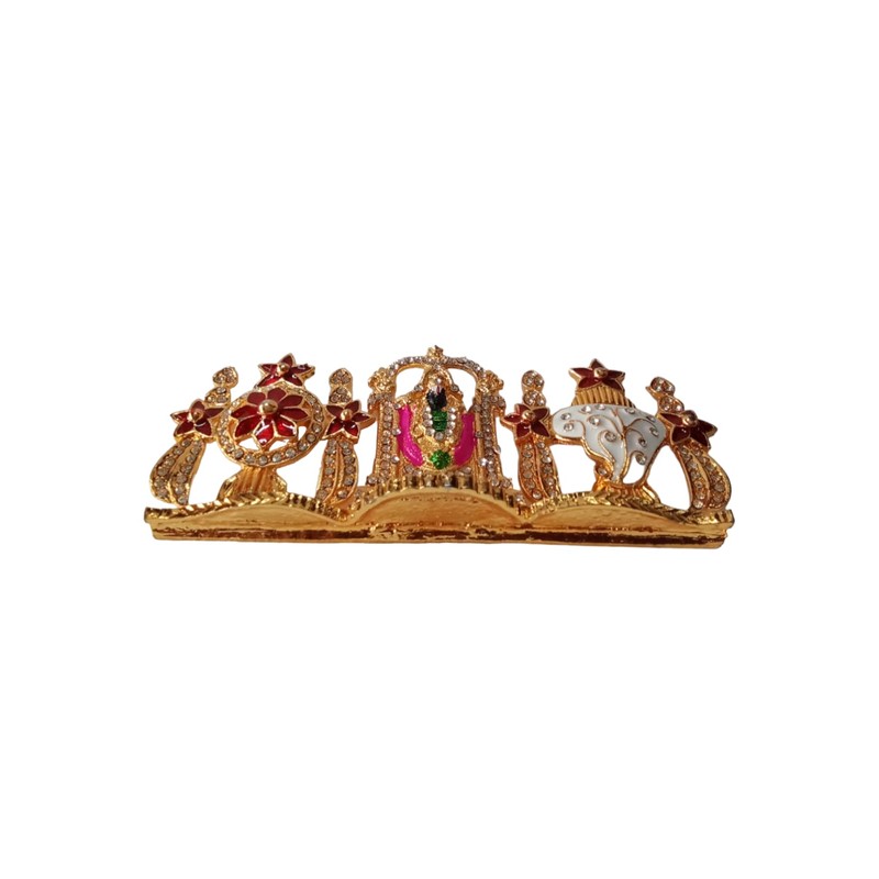 BEXCO Sri Tirupati balaji with Shankh Chakra Stone Studded statue