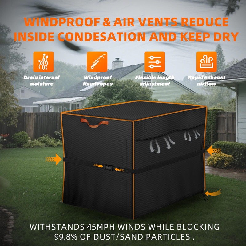 SHINVAN Outdoor Generators Cover 30x30x26 inch, Waterproof & Heavy Duty