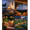 KOOPER Hanging Solar Lanterns Outdoor Waterproof, 4 Pack Flickering Solar