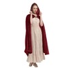 Regenboog Renaissance Costume Men Women,Burgundy Medieval Renaissance Cloak,Adult Victorian Cape,Red
