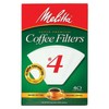 Melitta #4 Cone Paper Coffee Filter White - Measure Markings , 40 Count - 3 Pack