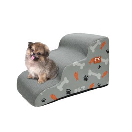 Dog Stairs Ramp for Small Dogs, 3-Step Dog Steps for Couch Sofa and Chair, Pet Stairs for Cats, Non-Slip Balanced Pet Steps Indoor