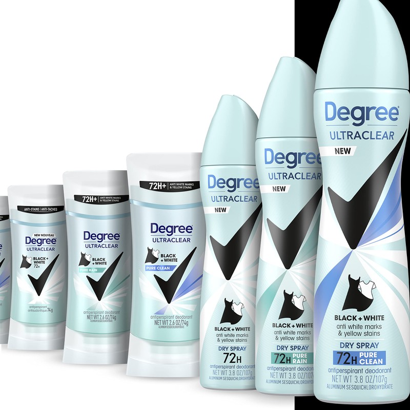 Degree Antiperspirant for Women Protects from Deodorant Stains Pure Clean