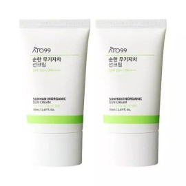 Ato99 [아토99]무기자차 선크림 50ml 1+1 자극 눈시림 없는 톤업 썬크림 [ATO99] Non-nano Sunscreen 50ml 1+1 Non-irritating Tone-up Sunscreen