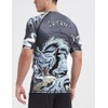 LAFROI CLY08D Men's Short-Sleeved Compression Shirt UPF 50+ Rash Guard,