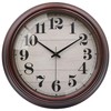VIKMARI 30 cm Vintage Wall Clock, Large Retro Brown Wall