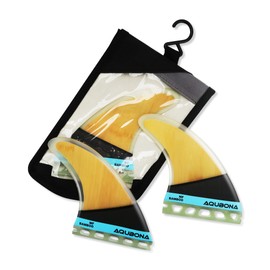 AQUBONA Surfboard Fin Single Base MF Fiberglass Surfing Thruster with Fin Bag & Fin Key