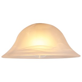 SHENGQINGTOP 12"D Alabaster Glass Domed Shade with 1.65" Opening, Pendant Light Cover, Lighting Fixture Replacement