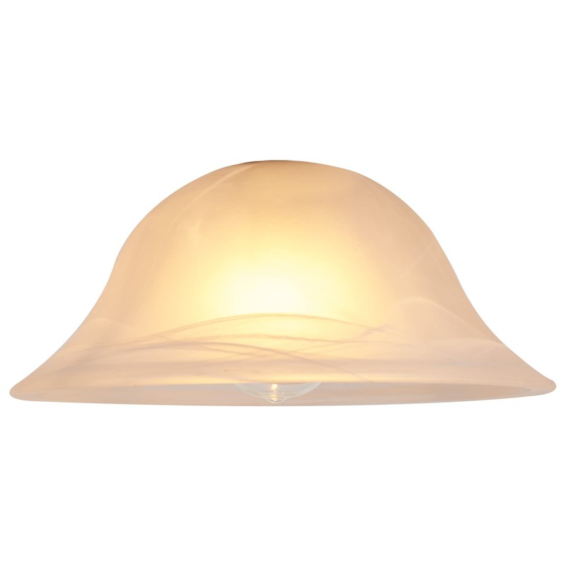 SHENGQINGTOP 12"D Alabaster Glass Domed Shade with 1.65" Opening, Pendant
