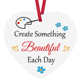 Artist Gifts Painter Gifts Art Teacher Ceramic Ornament Keepsake Sign Art Lovers Gift Art Student Graduation Gift End of Year Gift Birthday Christmas Ornament for Art Teacher Artist