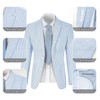 Seersucker Slim Suits Men Formal Summer Beach Wedding Grooms 2