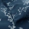 MUXHOMO Navy Blue King Comforter Set, Elegant Floral Print Bed