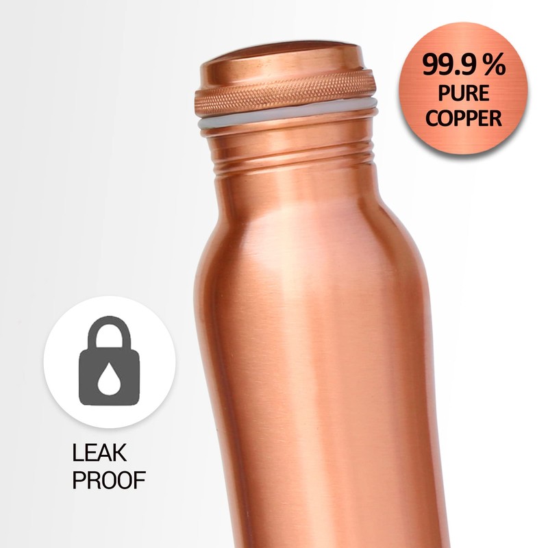 MILTON Copper Water Bottle 34 oz Extra Large - Ayurvedic