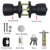 JO.KO Door Knob with Lock and Key, Round Ball Lock