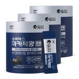 Ildong Foodis Black Max Maca King Power 30 packs Black Maca 5000mg, 120g, 3 boxes / 일동후디스 블랙맥스 마카제왕 파워 30포 블랙마카 5000mg, 120g, 3박스