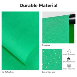 AW 7 X 5 Ft Green Screen Backdrop for Studio Photography Chromakey Nonwoven Background Video Online Meeting Zoom YouTube