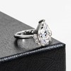 Raivari Moissanite Engagement Rings 4.14cttw Pear Cut Promise Rings D