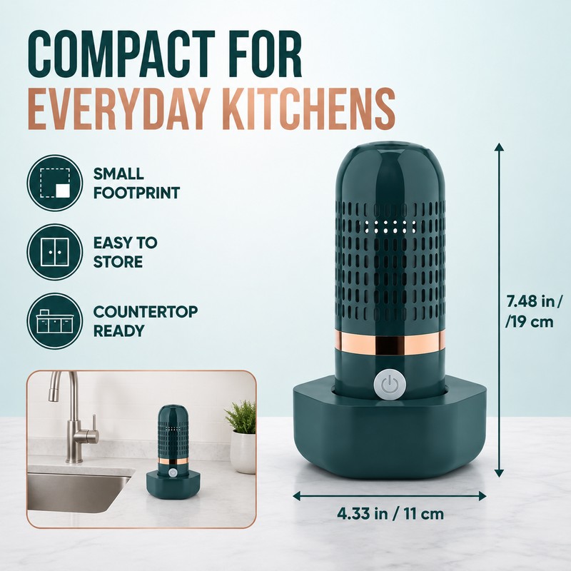 Rechargeable Fruit & Vegetable Cleaning Device IPX7 Waterproof USB Produce