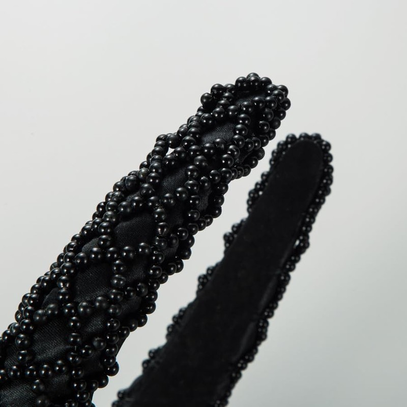 SLTXLNXH Light Luxury Rhinestone Pearl Headband Sponge Headband Diamond Wide