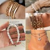 24 Pcs (7 Pack) Dainty Gold Silver Bracelet Set for