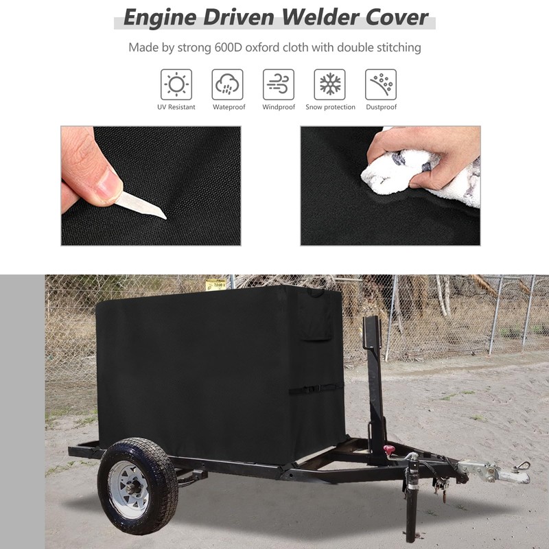 Engine Driven Welder Cover,Heavy Duty 600D Waterproof Welder Machine Cover