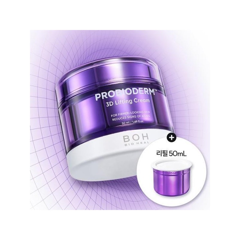 Biohealbo 2통용량 프로바이오덤 3D 리프팅 크림 50ml+50ml 2 Bottles Probioderm