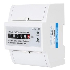 Single Phase Electricity Power Energy Meter, DIN Rail Meter, Electricity Usage Monitor, Single Phase Electric Power Meter, Industrial Equipment for Sub‑Meter Systems