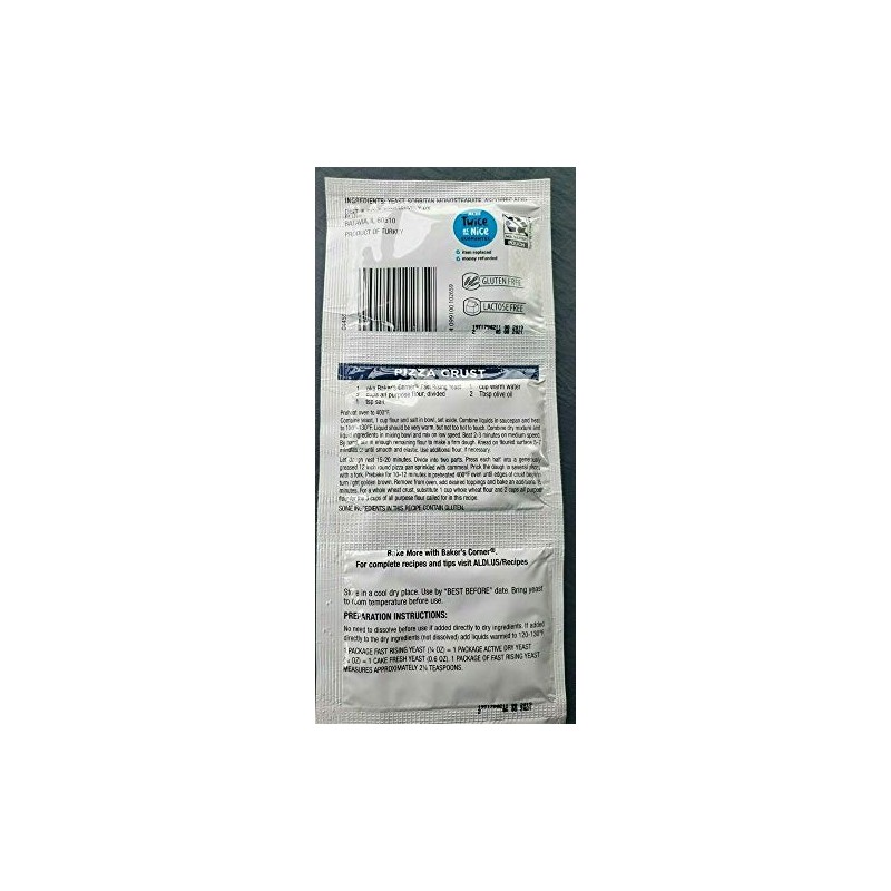 Rapid Rise Instant Fast Rising Yeast 1 Strip of 3