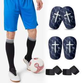 Mini Shin Guards Soccer, 2 Pairs Extra Small Protective Equipment shin Guards,Miniature Soccer Shin Guards with 2 Pairs Shin Guards Strap Shin Fixed Straps, Calf Protective Gear Shin for Men Boy