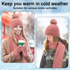 SATINIOR 5 Pieces Winter Beanie Hat Scarf Touchscreen Gloves and