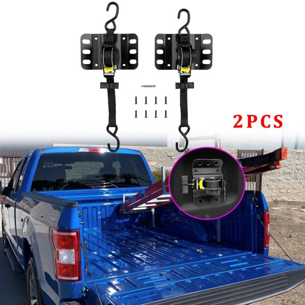 KEEPDSGN For Ford F-150 F150 2015-2025 2PCS/SET Retractable Tie Down