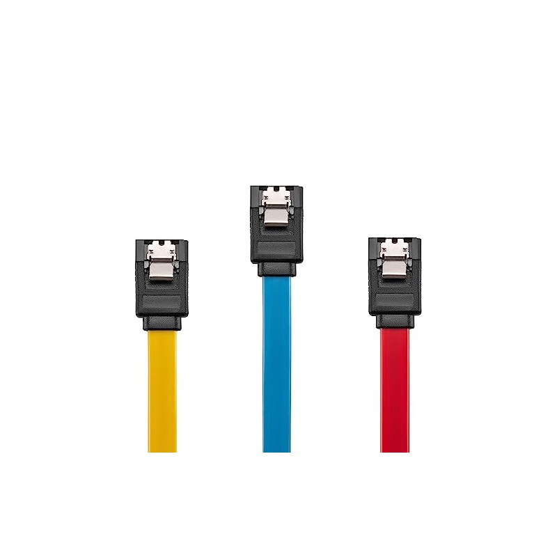 sonero® SATA III 6Gb/s Daten-Kabel-Set, 3x 0,50m, rot/gelb/blau