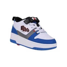 Heelys POP 5 Wheeled Heel Shoe, Blue/White/RED, 3 US Unisex Big Kid