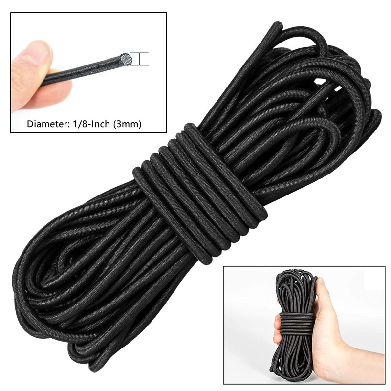 Versatile 1/8-Inch (3mm) Elastic Cord - 10 Yards With 10