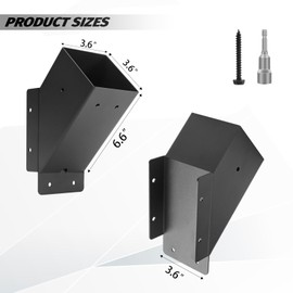 8 Pcs Pergola Angle Support Bracket ,Reinforced 45-Degree Angle Bracket, for 4''x4'' Lumber (Actual Size: 3.6''x3.6'') with Drainage Holes Support for Strong of Pergolas, Gazebos