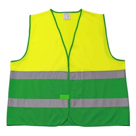 4business Set of 4 High-Visibility Vests Yellow / Green EN ISO 20471 for Adults Sizes S - 3XL Polyester Washable Safety Vest Signal Vest Set of 4 (2XL / 3XL)