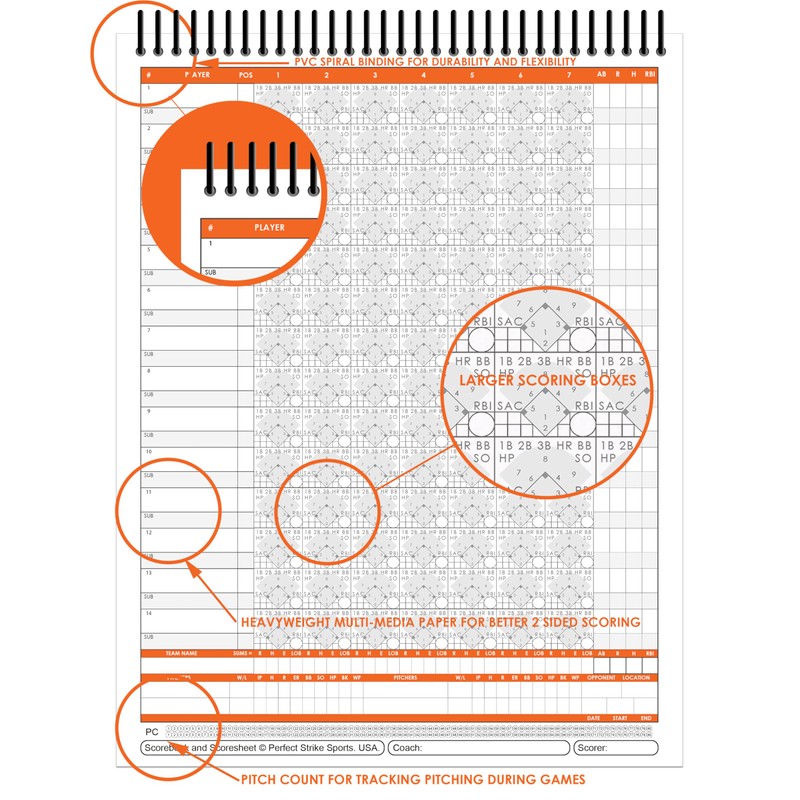 Perfect Strike SCOREBOOK with Rules and Scoring Instructions : Heavy