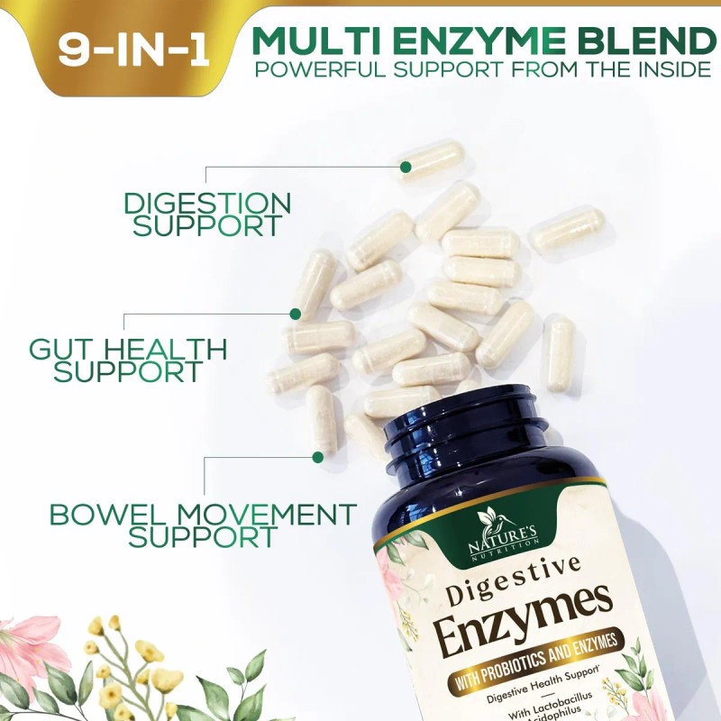 Enzimas Digestivas Plus Prebióticos Y Probióticos 1000 Mg