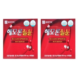 Chong Kun Dang Hemoron Iron 60 tablets, 2 boxes, 2 months / 종근당 헤모론 철분 60정 2박스 2개월